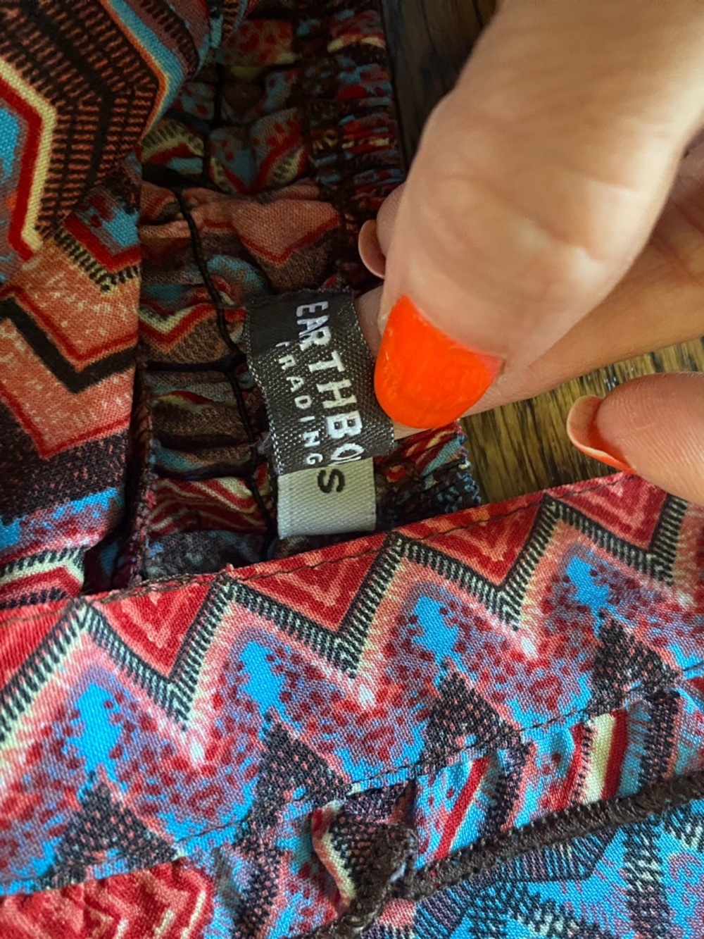 Earthbound Chevron Stripe Maxi Dress - Ties Around Neck - Picture 8 of 8